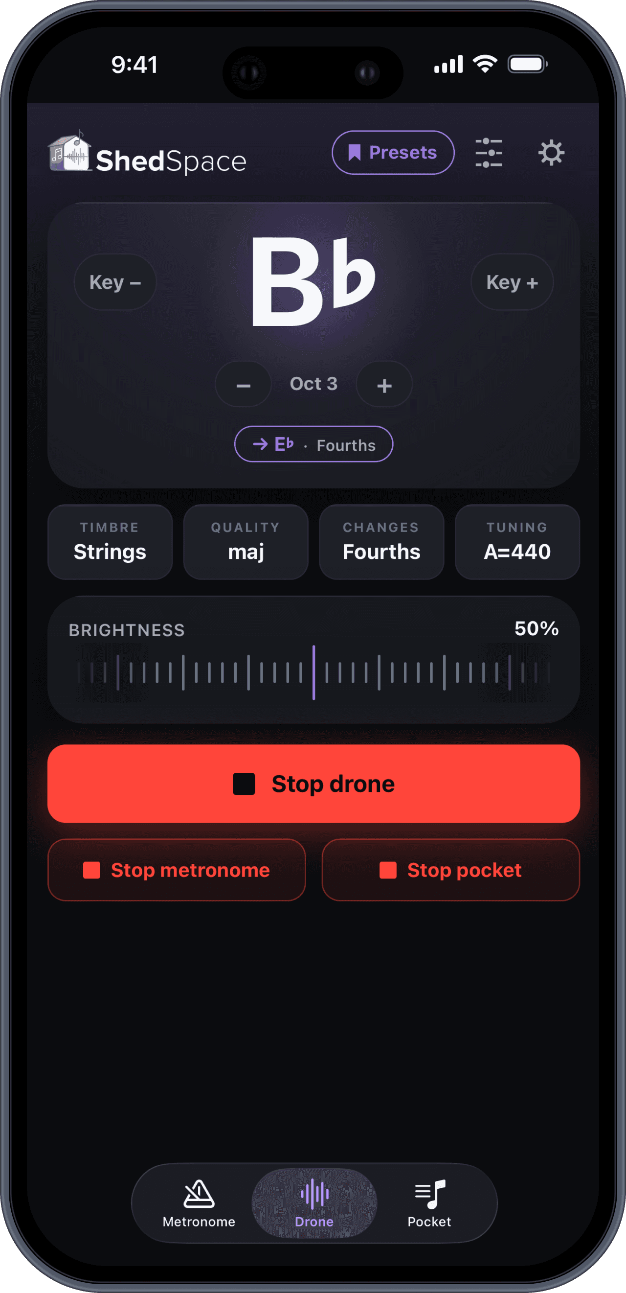 The ShedSpace drone on iPhone